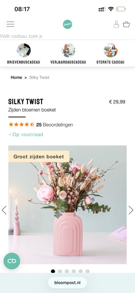 Zijden bloemen boeket, Ophalen, Nieuw