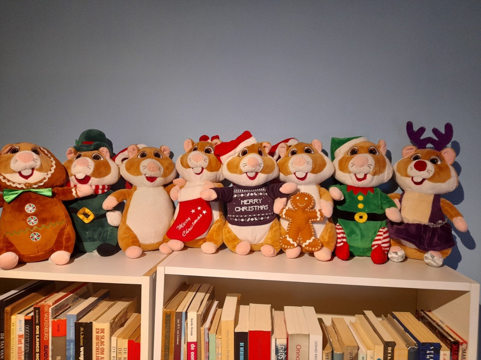 Set van 8 kersthamsters - knuffels, Lidl, Ophalen of Verzenden