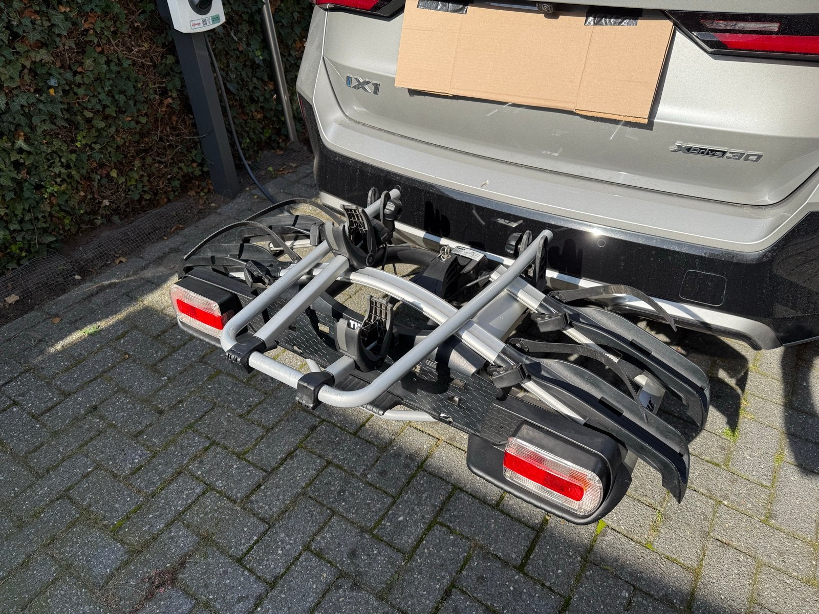 Thule EuroWay G2 921 trekhaak fietsendrager, Auto diversen, Ophalen, Gebruikt, Brede banden, 2 fietsen