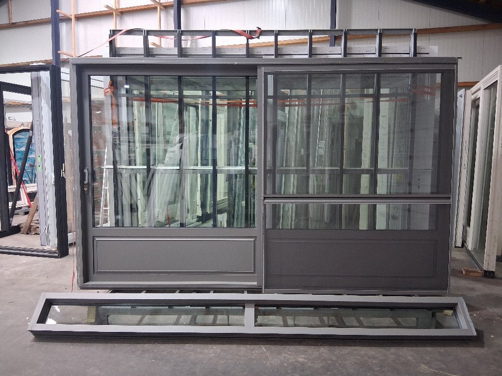 XXL Schuifpui Triple glas bezorgen factuur mogelijk, 225 cm of meer, Aluminium, Ophalen of Verzenden, Zo goed als nieuw