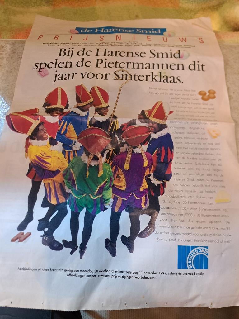 Harense Smid Sinterklaas folder zwarte Piet, Ophalen of Verzenden, Zo goed als nieuw