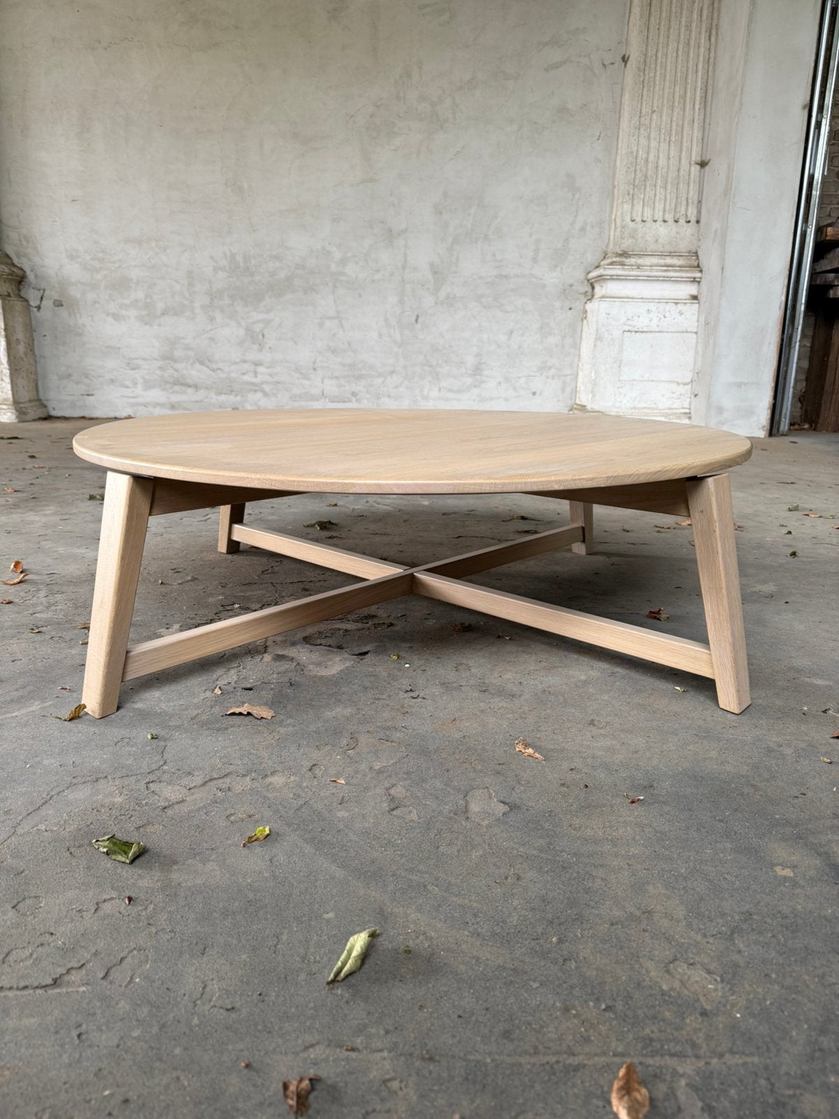 Ronde salontafel 100 cm showroommodel tube passe partout, Ophalen, 100 tot 150 cm, Rond, 50 tot 100 cm