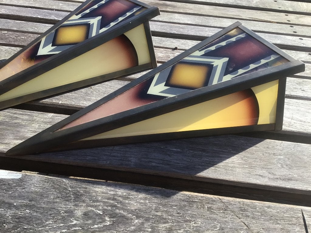 Set Art Deco/Amsterdamse school wandlampen, Antiek en Kunst, Ophalen of Verzenden