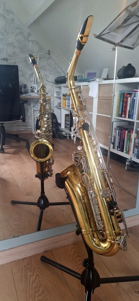Century altsaxofoon met mondstuk Rico Royal C5, Muziek en Instrumenten, Ophalen of Verzenden, Gebruikt, Alt, Met koffer