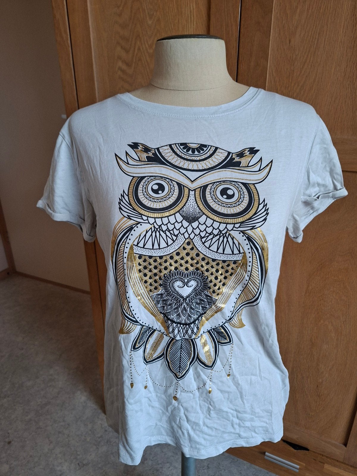 Leuk FB Sister shirt met uil print, maat S, Kleding | Dames, Wit, Ophalen of Verzenden, Korte mouw, Maat 36 (S)