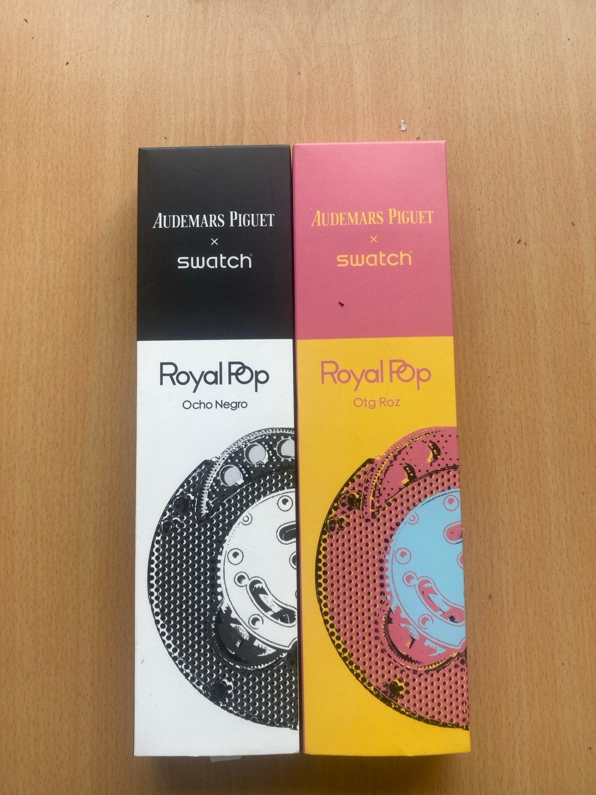 Audemars Piguet x Swatch Royal Pop Horloges - Zwart & Roze, Sieraden, Tassen en Uiterlijk, Horloges | Heren, Kunststof, Polshorloge