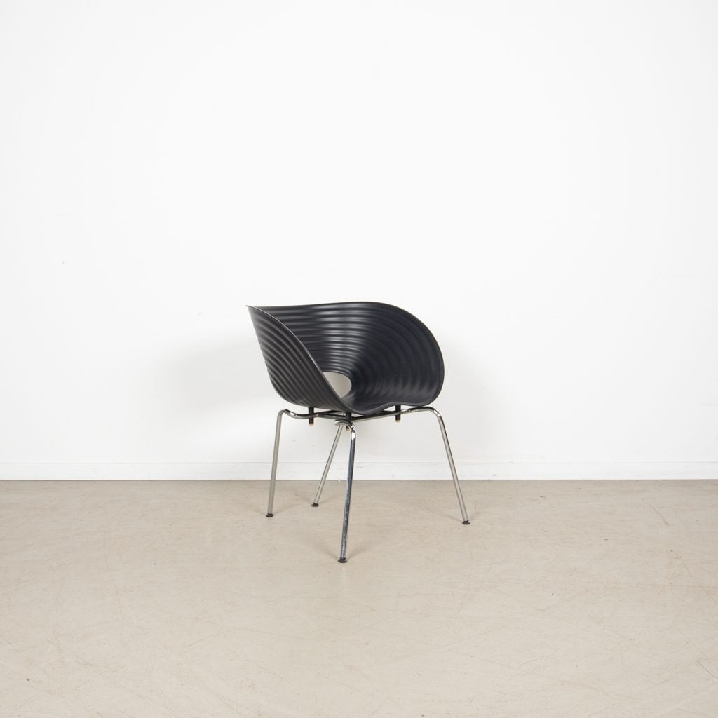 Vitra Tom Vac Stoel Zwart Kunststof - Chroom, Huis en Inrichting, Stoelen, Niet ingevuld, Gebruikt, Niet ingevuld, Niet ingevuld