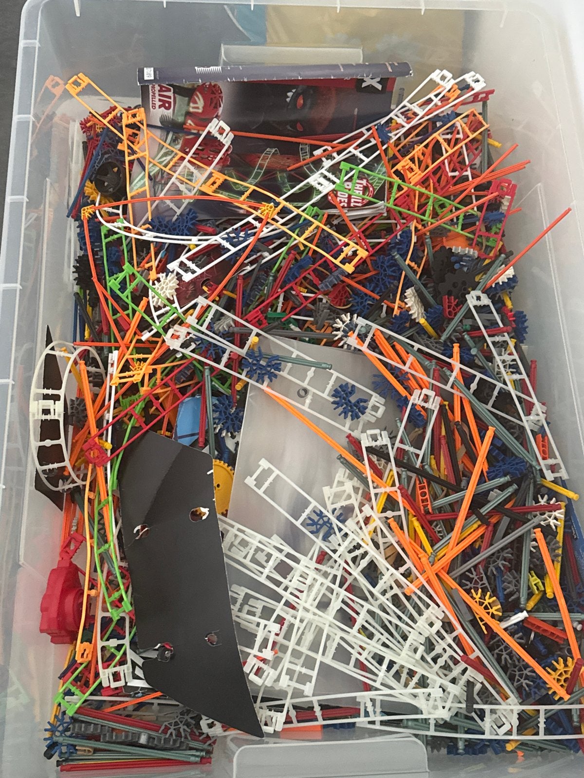 Grote doos K'nex onderdelen - achtbaan en meer, Kinderen en Baby's, Speelgoed | Bouwstenen, Ophalen of Verzenden, Zo goed als nieuw