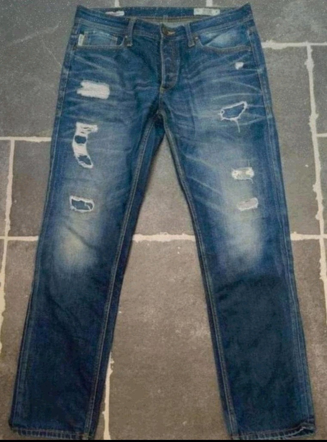 Jack & Jones, Mike, Comfort Fit,blauw,W34 L32, zgan! Rob3432, Blauw, Ophalen of Verzenden, Zo goed als nieuw, W33 - W34 (confectie 48/50)