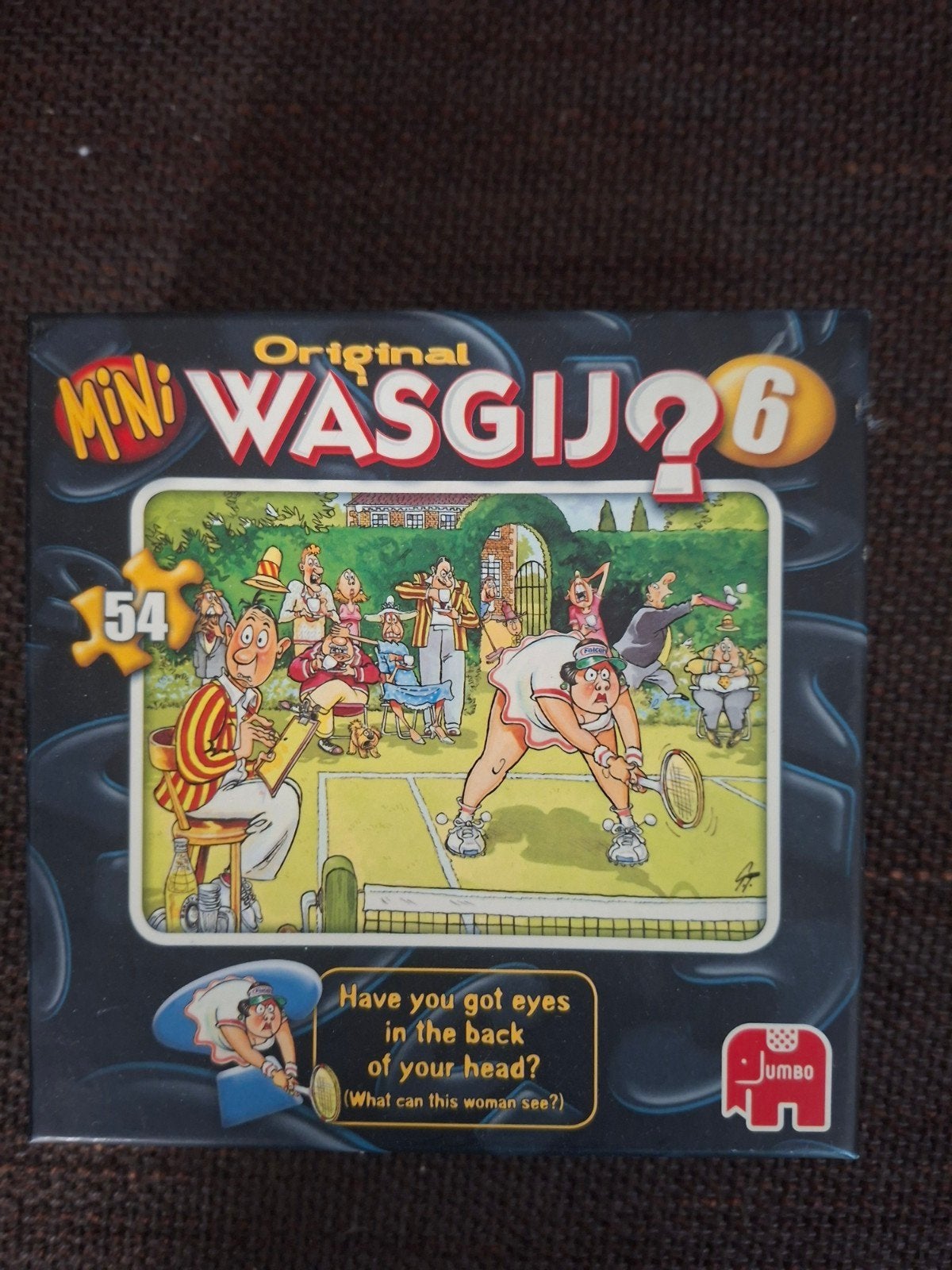 Mini Wasgij 26 - Tennis Puzzel 54 stukjes, Ophalen of Verzenden, Minder dan 500 stukjes, Gebruikt, Legpuzzel