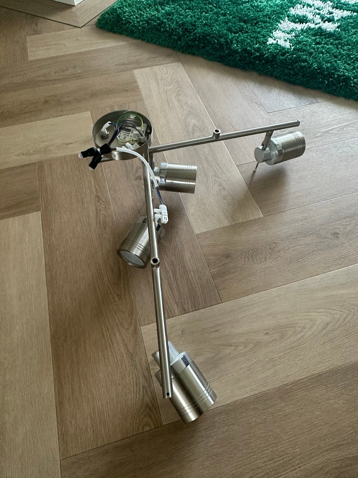 Plafondlamp Lumidora met 3 spots, Ophalen, Zilver, Modern, Verstelbaar