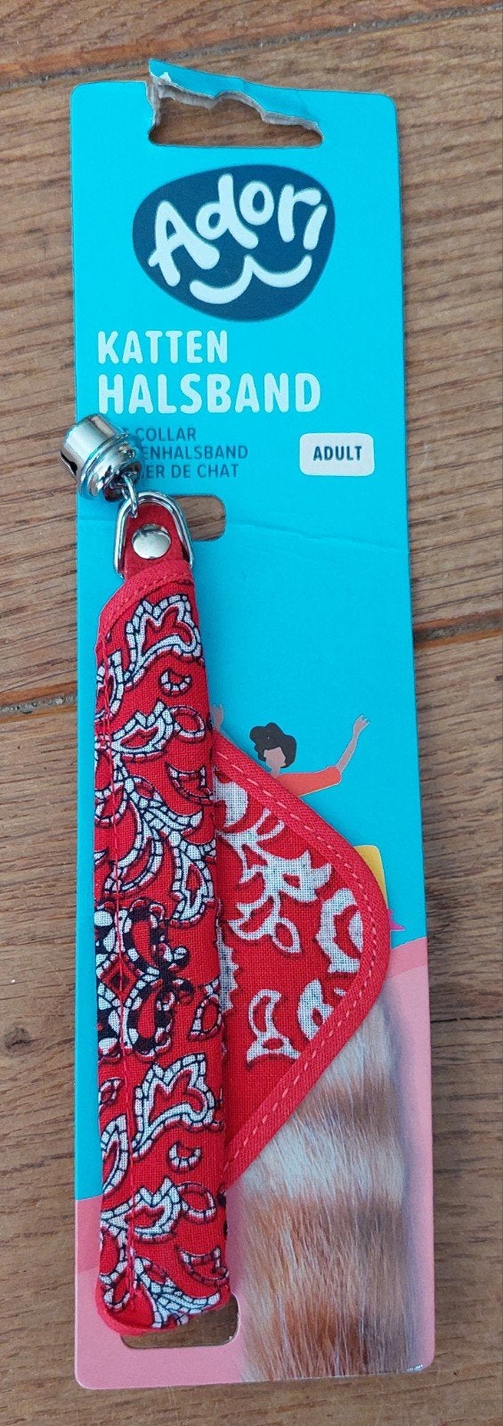 Rode Adori Kattenhalsband met Belletje  Boeren Zakdoek Nieuw, Dieren en Toebehoren, Ophalen of Verzenden, Nieuw
