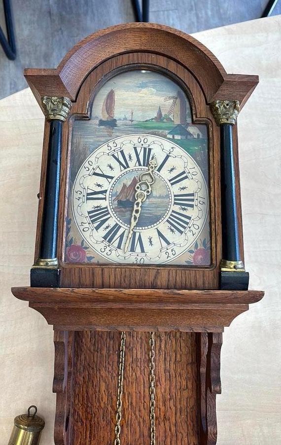 Antieke Friese Staartklok, Antiek en Kunst, Antiek | Klokken, Ophalen of Verzenden