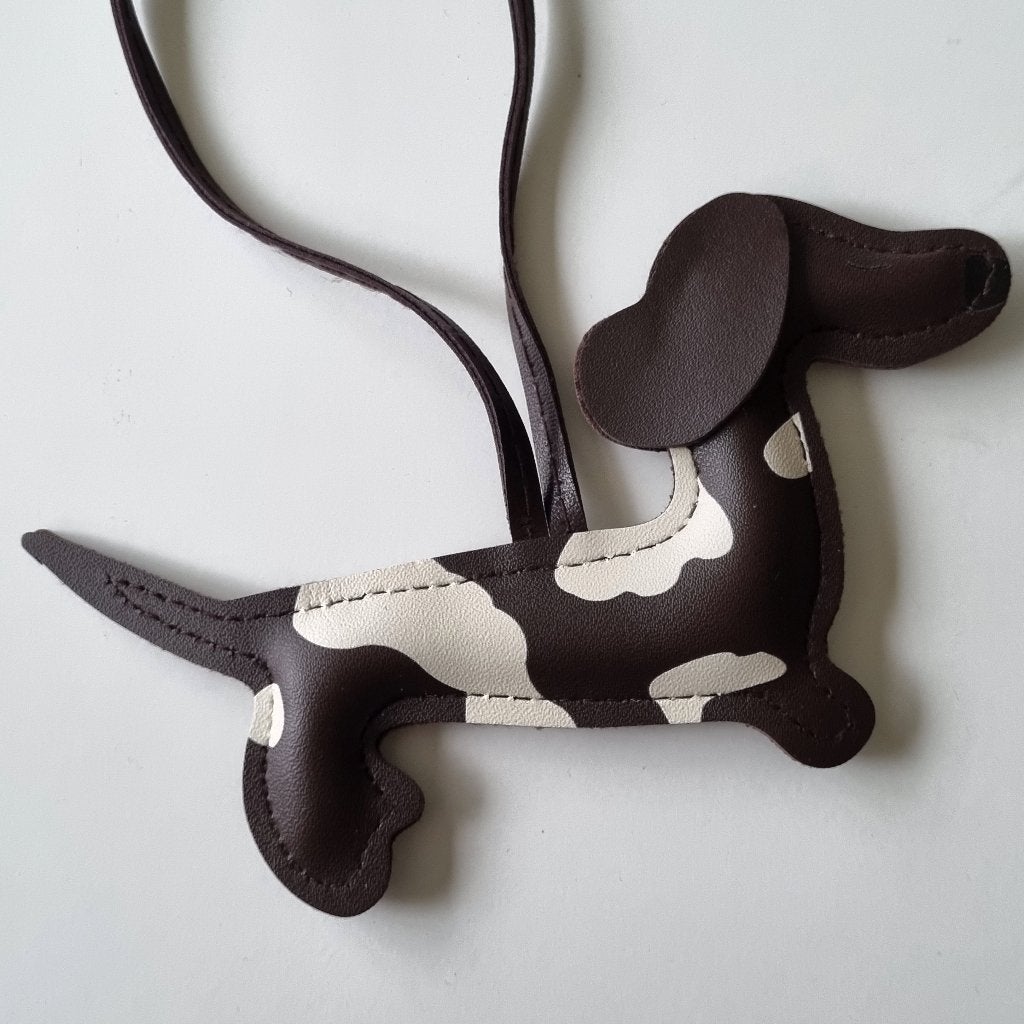 Tashanger teckel hanger hond nepleer sleutelhanger hondje, Verzenden, Nieuw