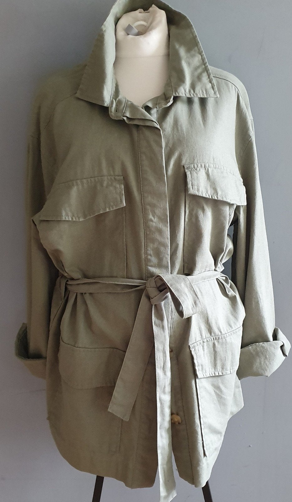 Safari-look jasje, Ophalen of Verzenden, Zo goed als nieuw, Maat 38/40 (M), Groen