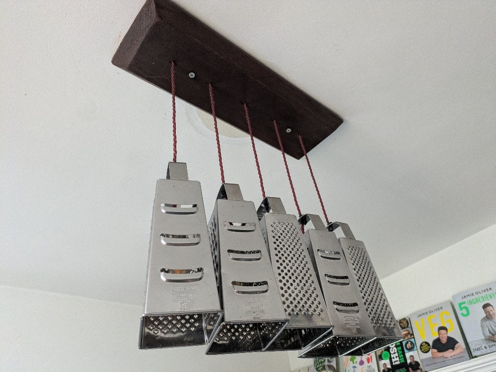 Unieke plafond lamp voorin de keuken, Ophalen, Vintage, Hanglamp, E14 (klein)