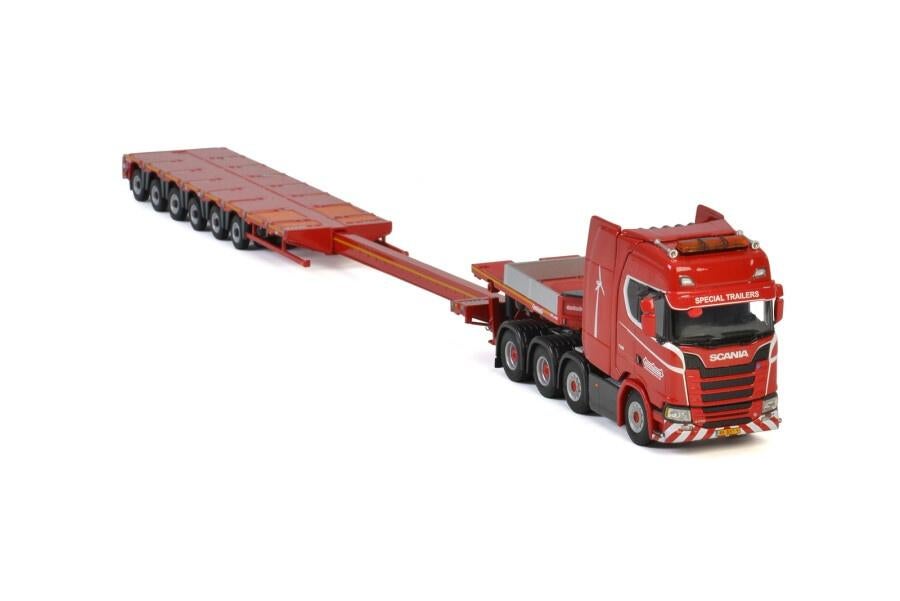 scania S 84  NOOTEBOOM Red Line met MCO PX – 6 asser, Hobby en Vrije tijd, Modelauto's | 1:50, Nieuw, Bus of Vrachtwagen, Tekno