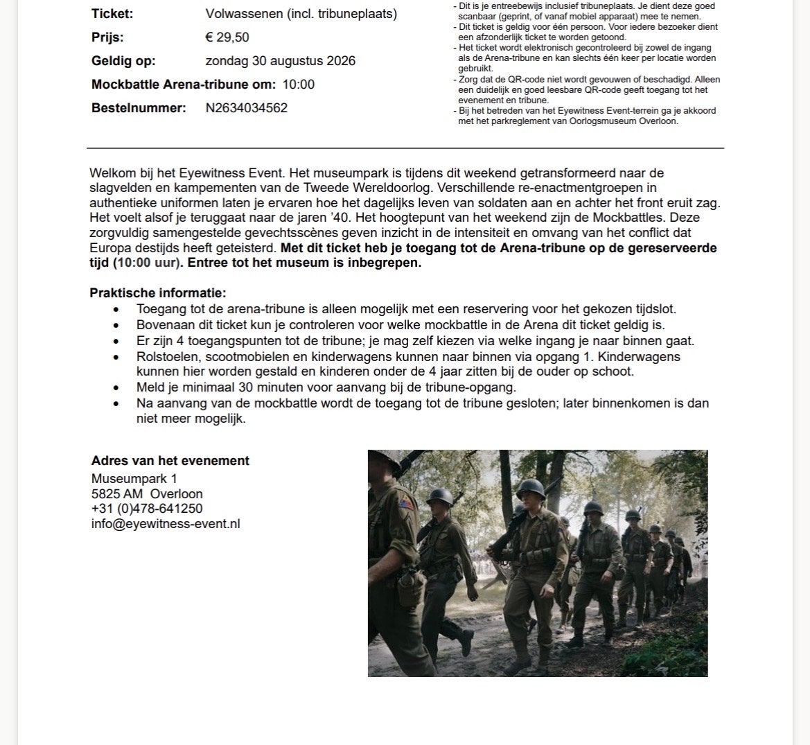Evenement overloon 30 augustus, Drie personen of meer