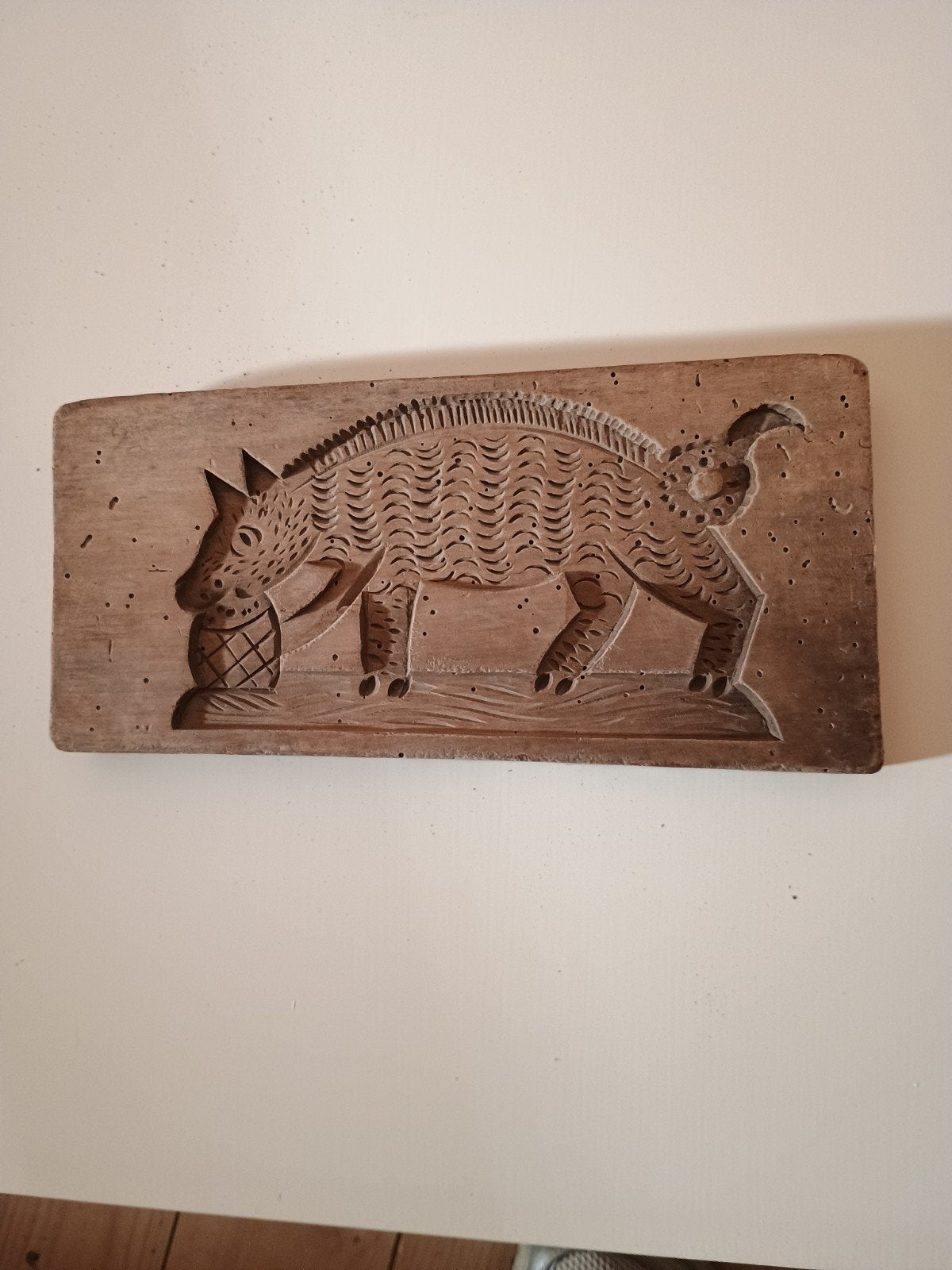 Antieke dubbele speculaasplank - Haan en Wild Zwijn, Ophalen of Verzenden