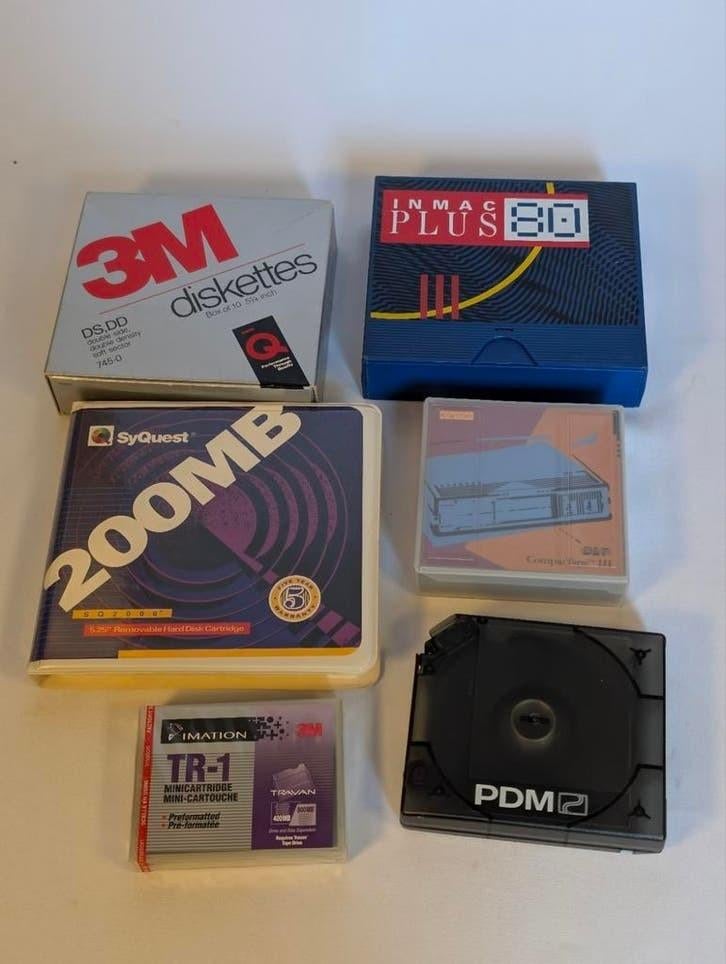Vintage Storage Media Lot – SyQuest 200MB – DLT Tape – 5.25", Computers en Software, Ophalen of Verzenden, ., ., .