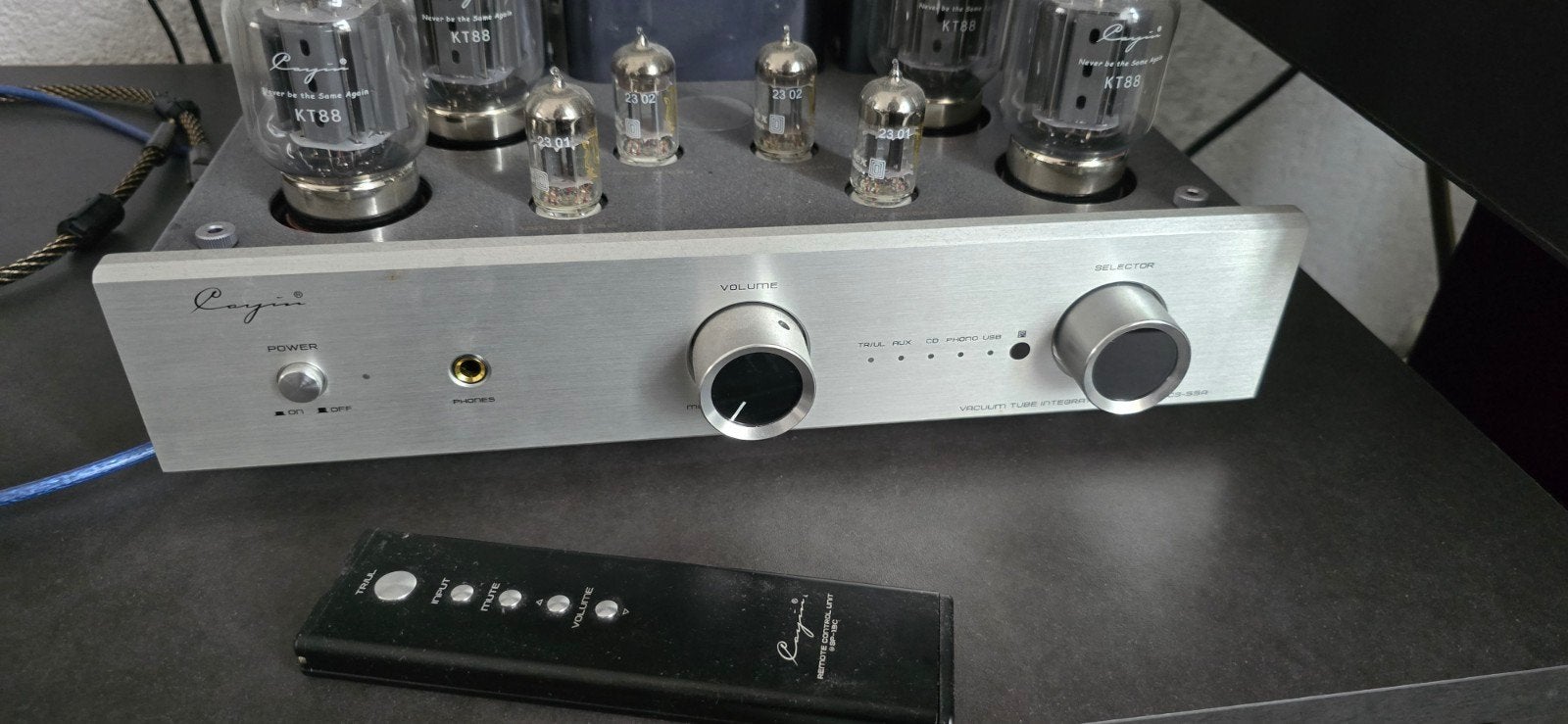 Cayin CS-55A kt88 phono mm gold lion dac, Ophalen, Versterker