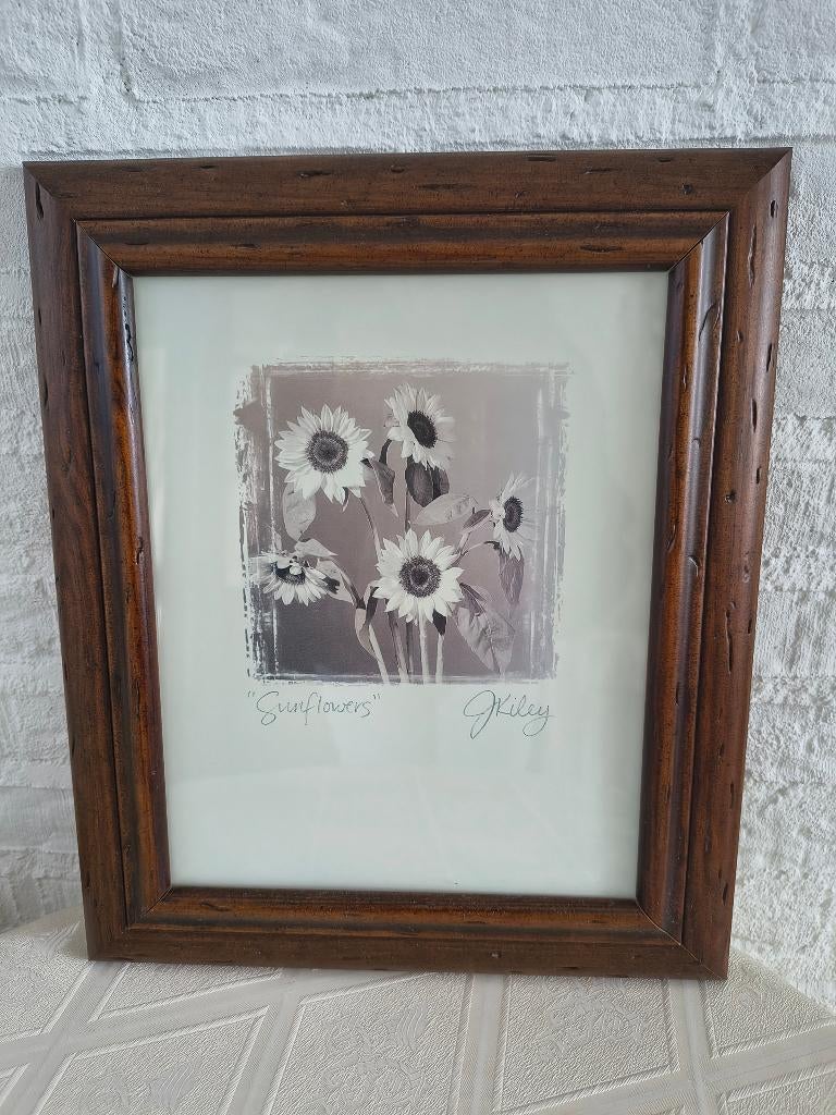 Schilderij Sunflowers B.27xH.33 cm, Ophalen, Minder dan 50 cm, Zo goed als nieuw, Schilderij