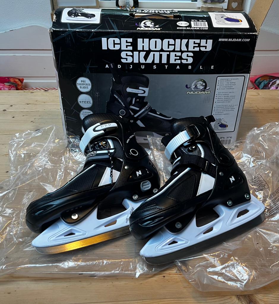 Nijdam verstelbare ijshockey schaatsen (maat 33-36), Ophalen of Verzenden, Zo goed als nieuw, Schaatsen