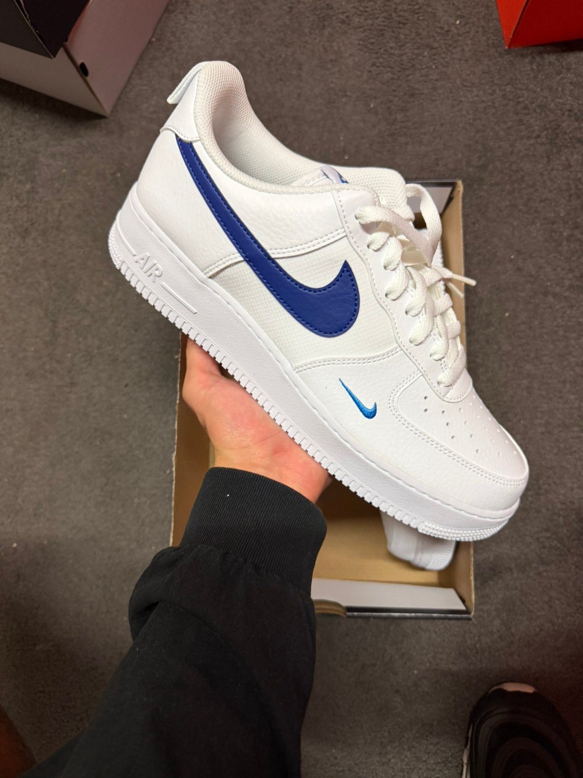 Nike air force 1 white blue - 46, Nl, Wit, Nieuw, Ophalen of Verzenden
