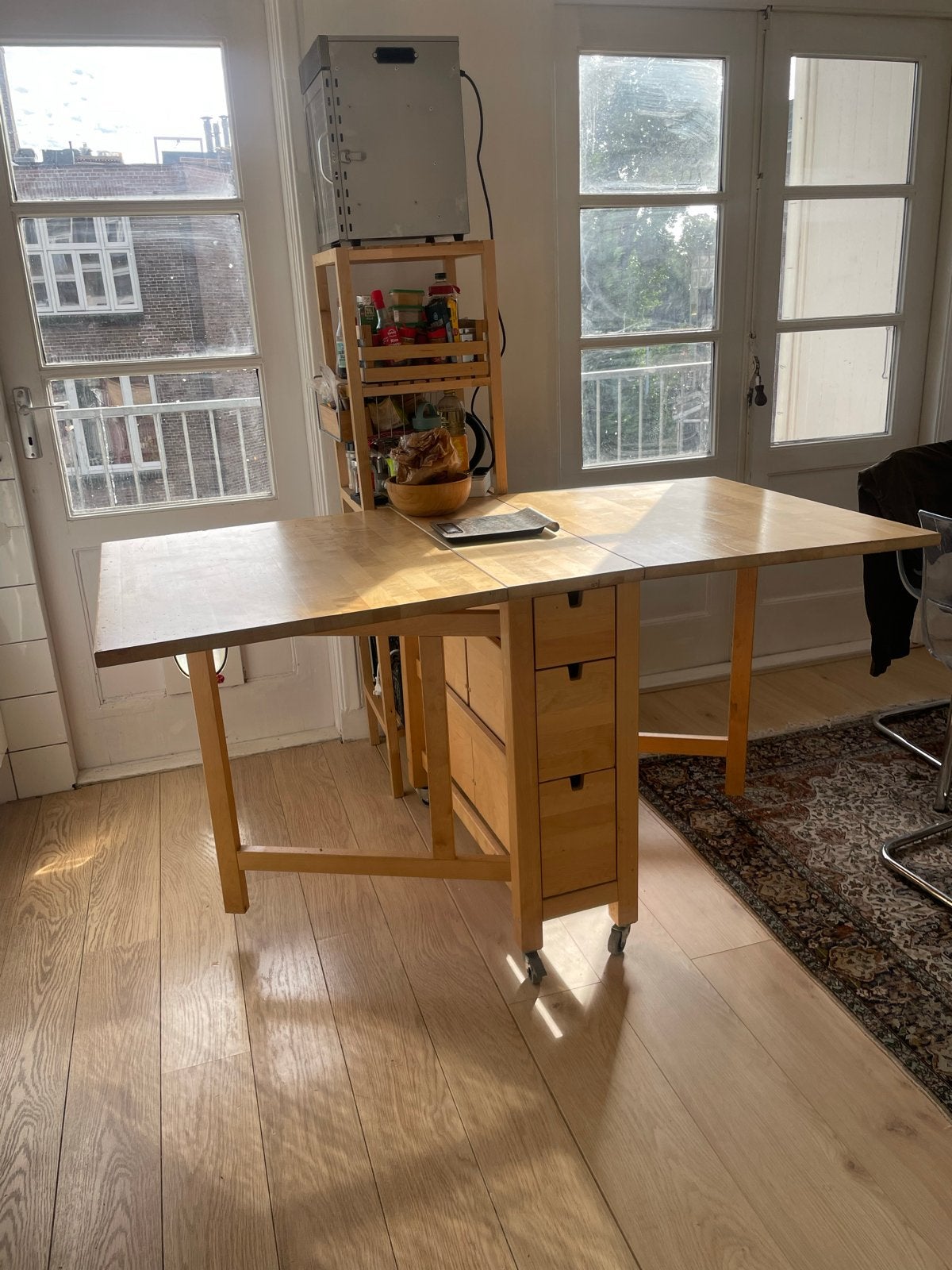 IKEA Norden Klaptafel - Berkenhout, Opvouwbaar, Ophalen, Gebruikt, 100 tot 150 cm, 50 tot 100 cm