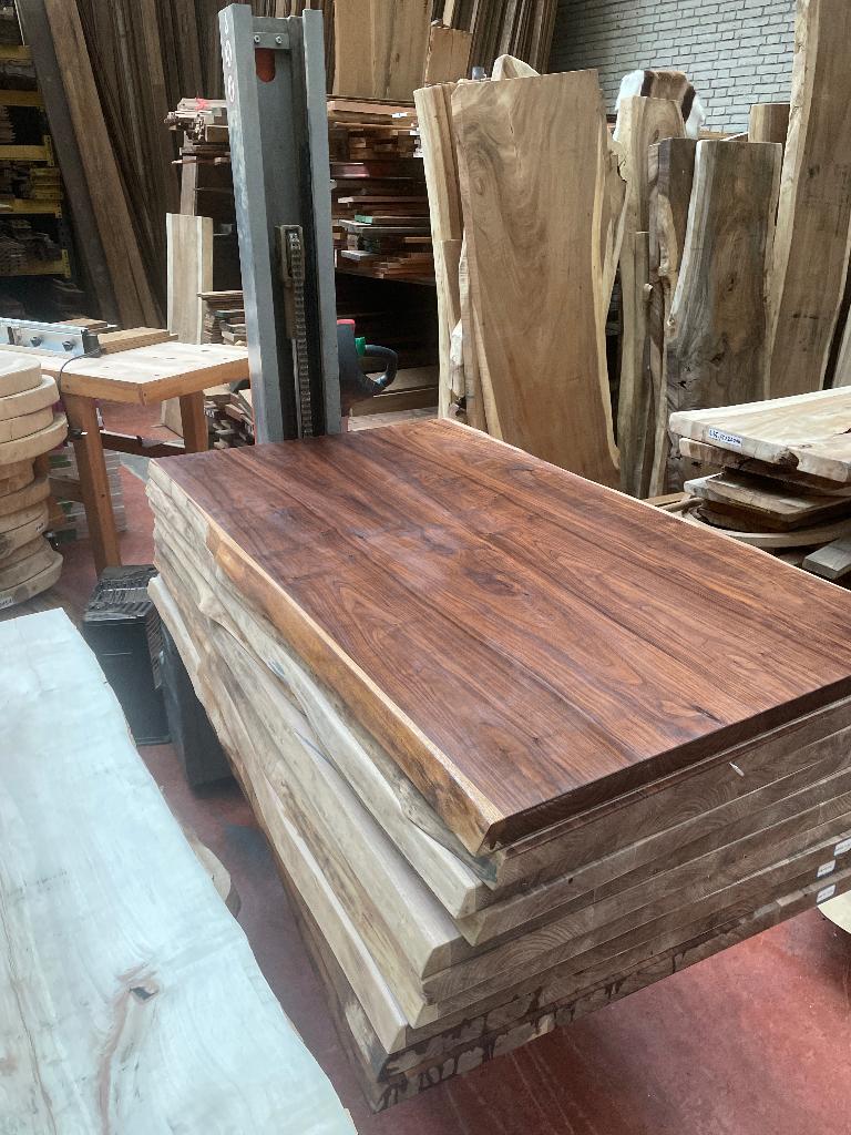 Amerikaans noten tafels en wandplanken black walnut eiken, Ophalen, 25 tot 50 mm, Overige typen, Nieuw
