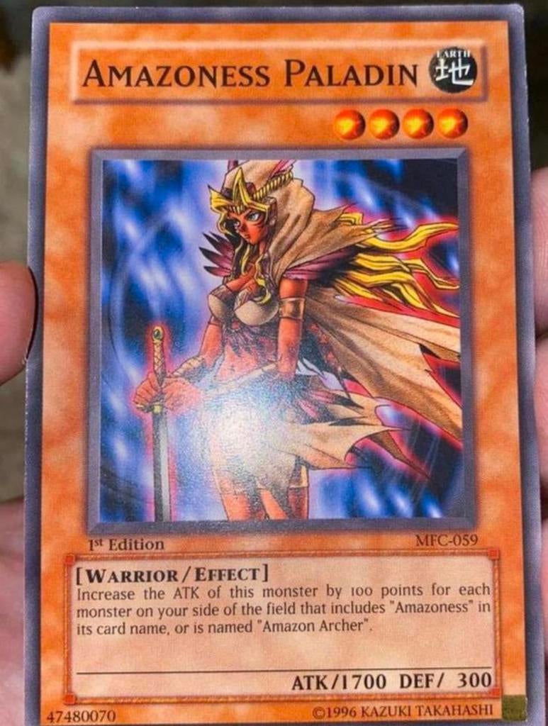 Yu-Gi-Oh! Amazoness Paladin MFC 1st Edition !, Hobby en Vrije tijd, Verzamelkaartspellen | Yu-gi-Oh!, Ophalen of Verzenden, Gebruikt