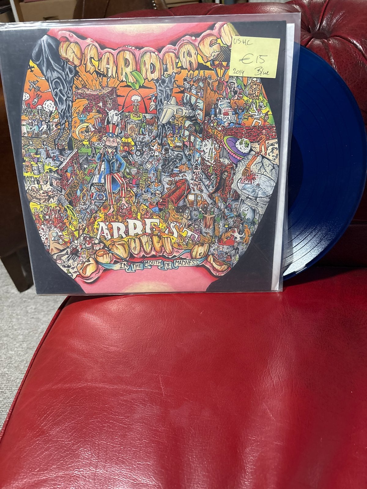 Cardiac Arrest - In The Mouth Of Madness (Blauw Vinyl), Cd's en Dvd's, Colored vinyl, Verzenden, Zo goed als nieuw, 12 inch
