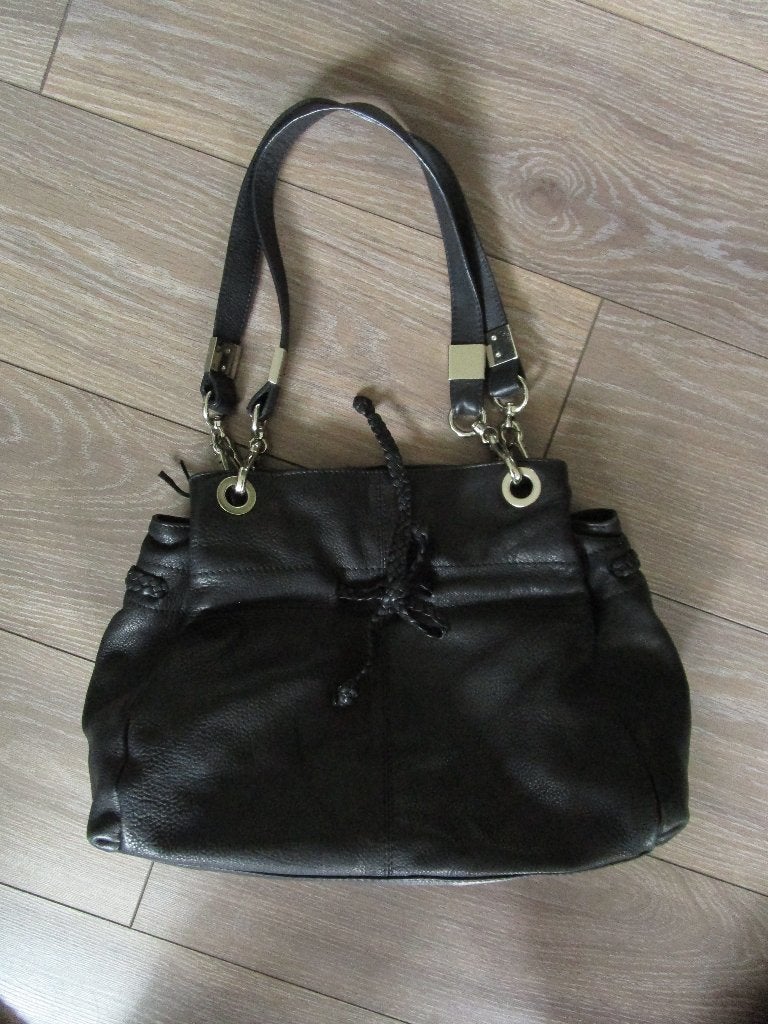 Leren Arma tas nieuwstaat 40 bij 27 cm z.g.a.n., Verzenden, Zo goed als nieuw, Zwart, Handtas
