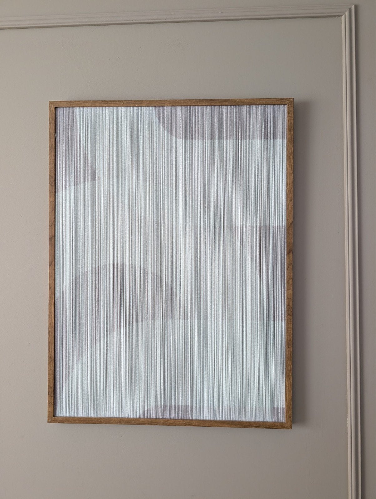 Japandi schilderij met touw, beige en oudroze, Ophalen of Verzenden