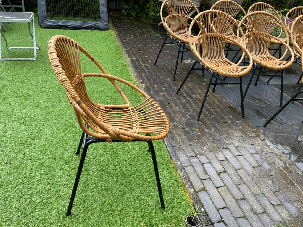 Aluminium rotan look stoeltjes (buitenkwaliteit), Ophalen, Zo goed als nieuw, Aluminium