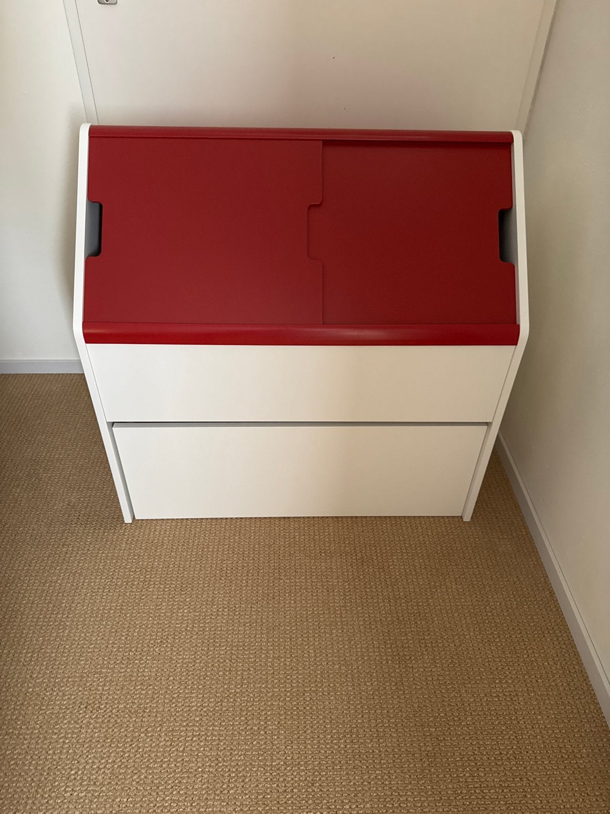 IKEA VITBJÖRN Speelgoedkist met lade - Rood/Wit, Ophalen, Zo goed als nieuw, Overige typen