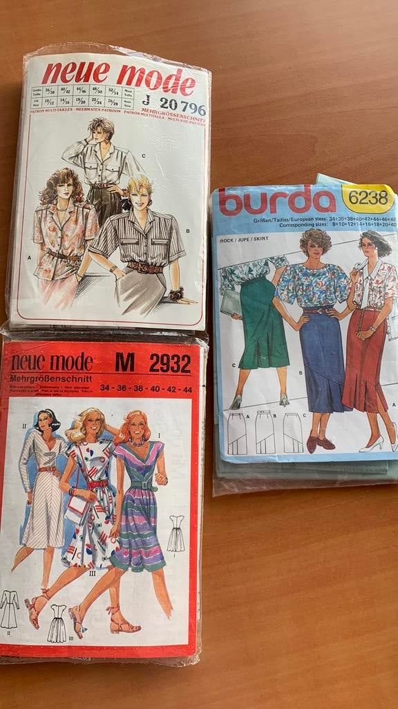 Vintage Naaipatronen Jurken en Rokken - Burda & Neue Mode, Overige typen, Vrouw, Nieuw, Burda