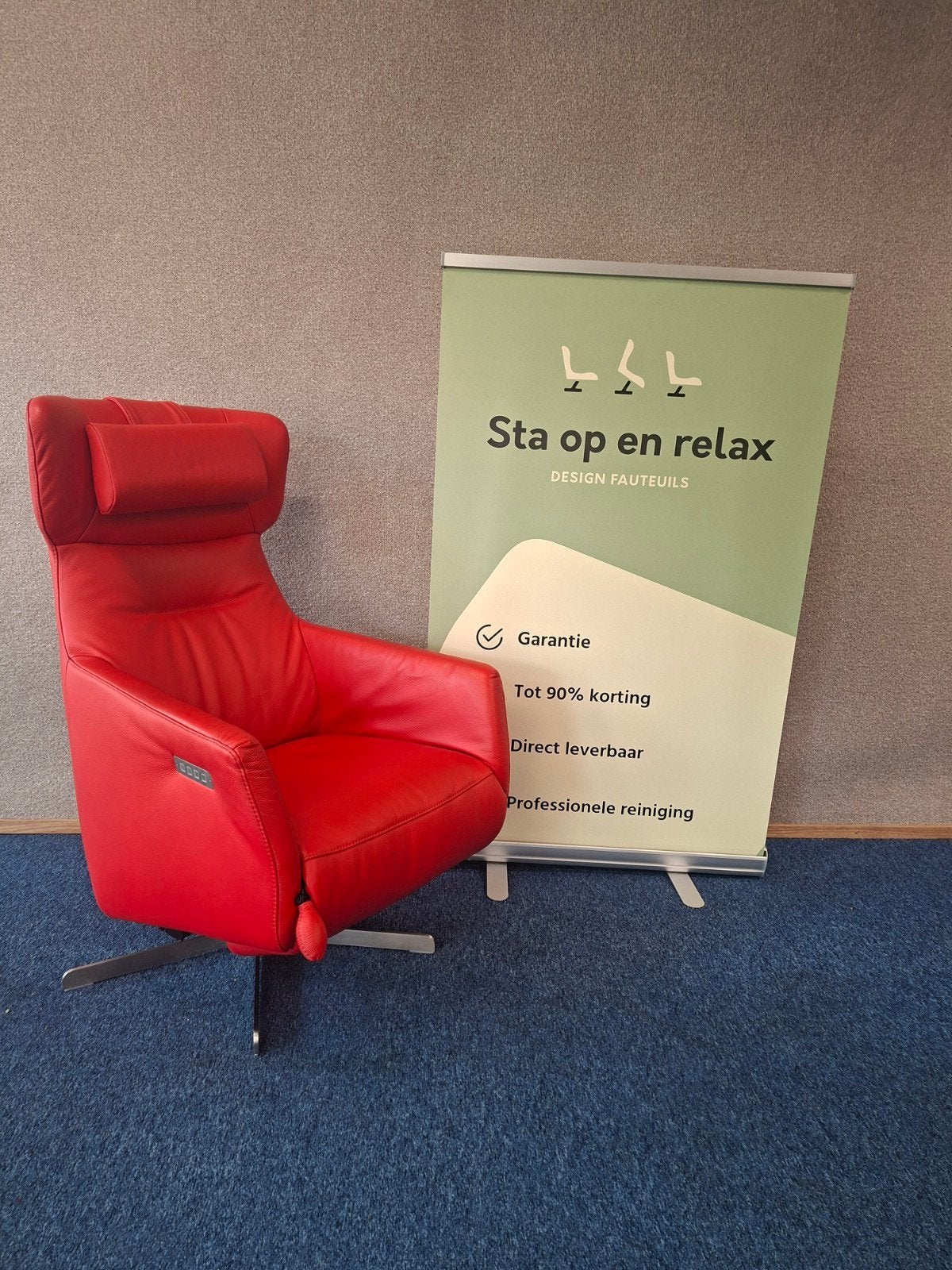 Sta op relax fauteuil Prominent ZGAN extra luxe op accu 🔋, Minder dan 75 cm, Hoofdstraat 60 Schijndel, Ophalen of Verzenden, Zo goed als nieuw
