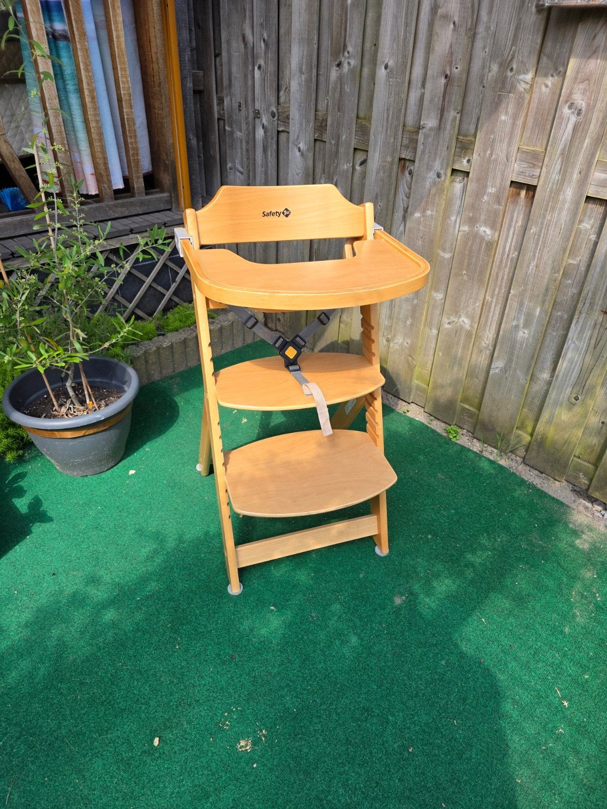 Safety 1st Timba Meegroeistoel - Houten Kinderstoel, Ophalen, Gebruikt, Meegroeistoel, Gordel(s)