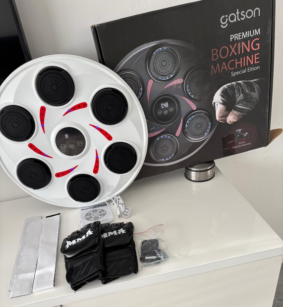 Gatson Premium Boxing Machine Met muziek Trainen+bokshandsch, Ophalen, Nieuw, Bokszak