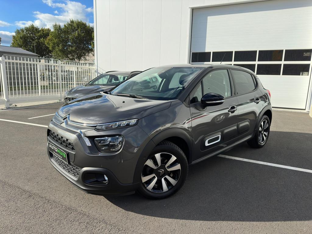 Citroen C3 1.2 PureTech S&S Shine Automaat Navigatie Achteru, Auto's, Stof, Gebruikt, Zwart, 1199 cc