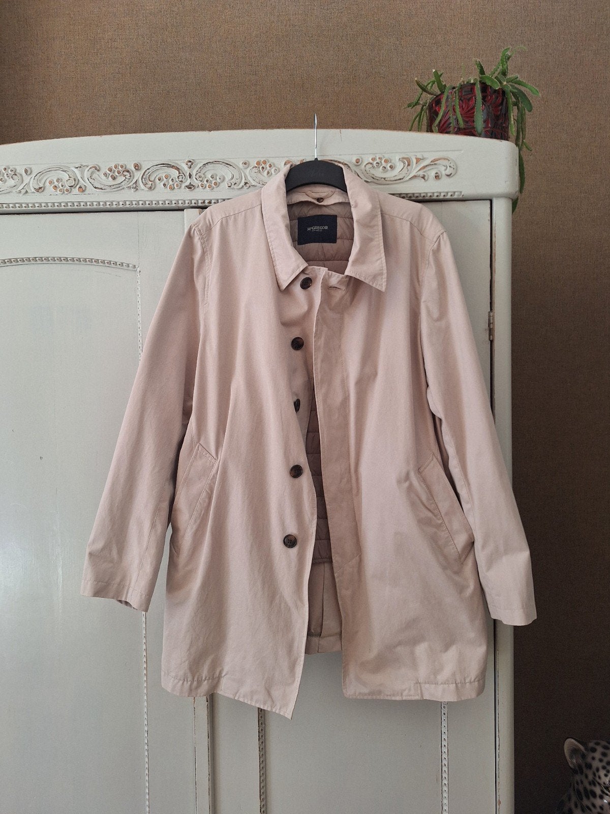 McGregor Trenchcoat Heren Beige Maat L met Binnenvoering, Maat 52/54 (L), McGregor, Beige, Ophalen of Verzenden