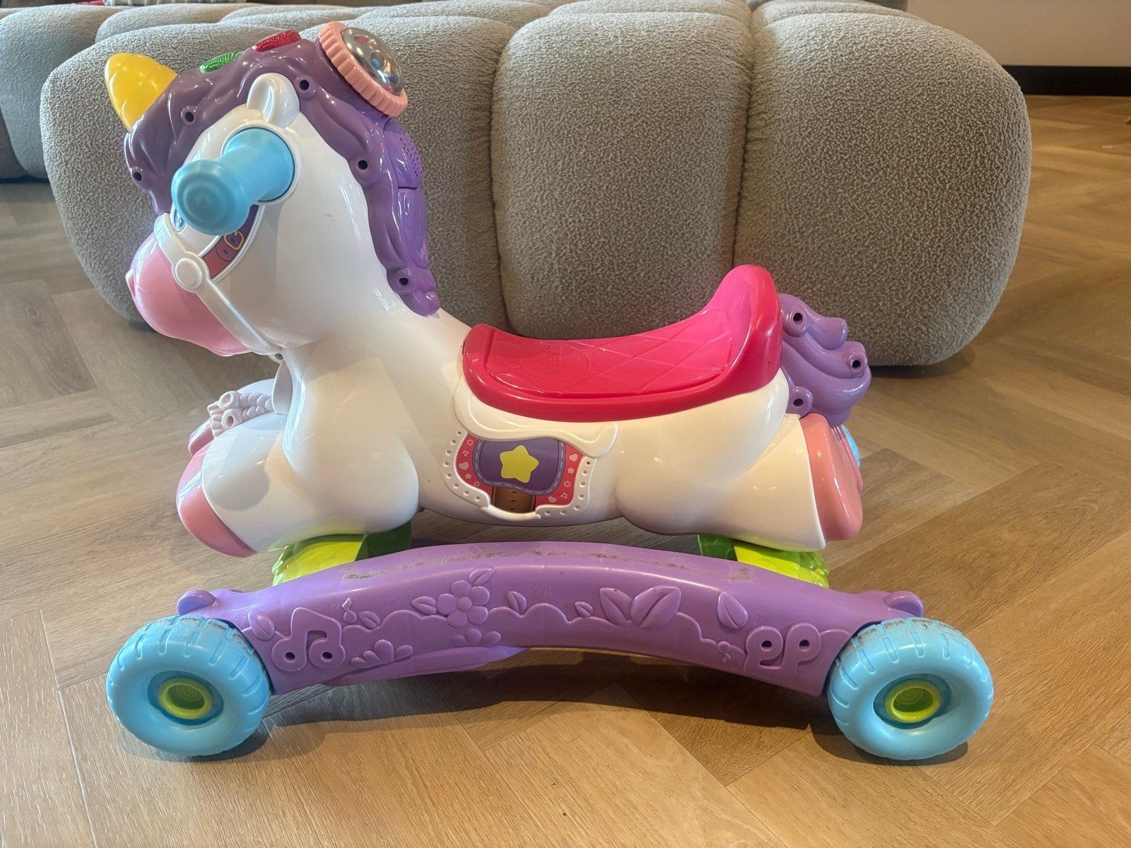 VTech loopwagen 3-in-1 eenhoorn met muziek, Ophalen, Gebruikt, Overige typen, Met geluid