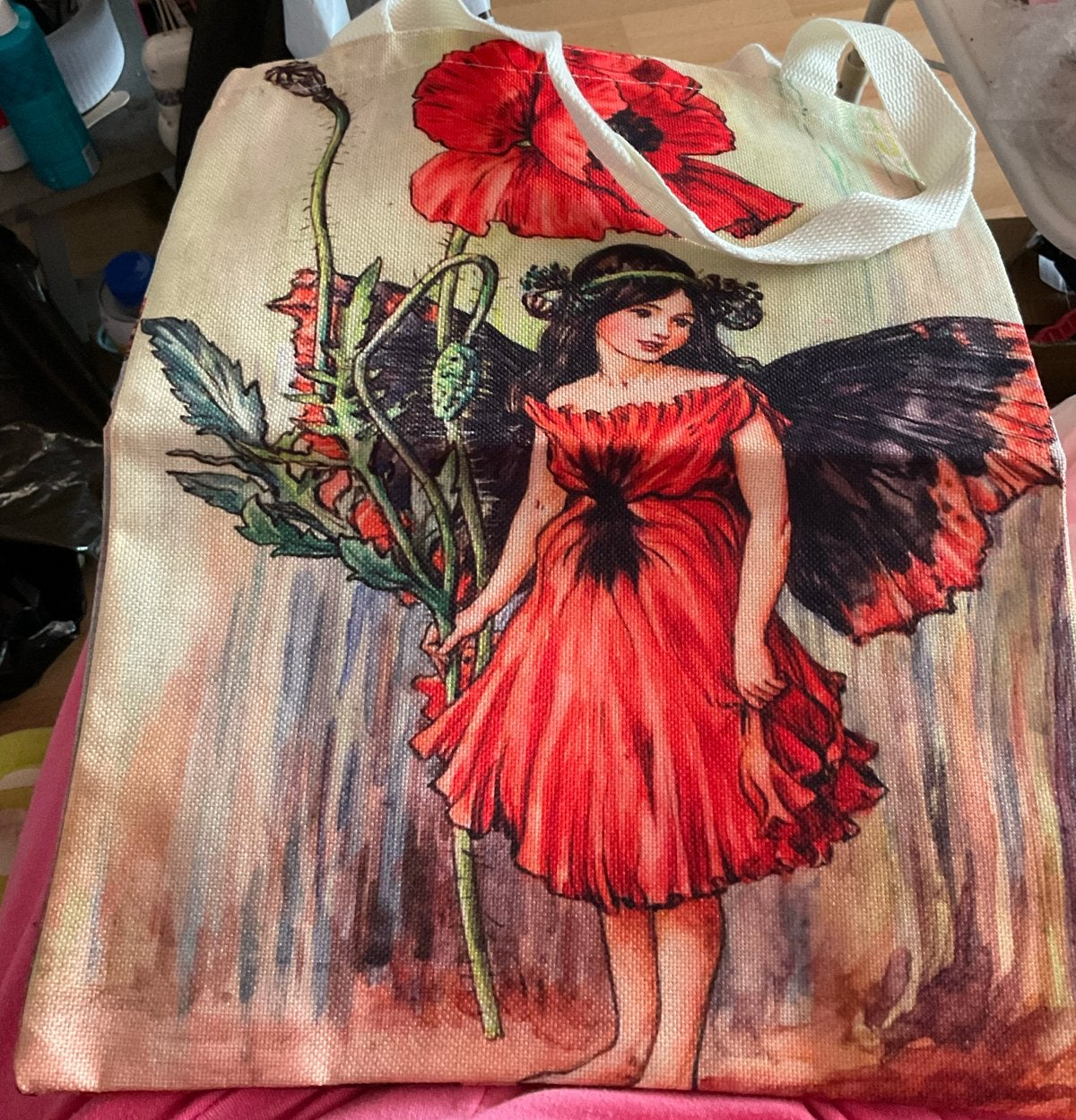 Flower Fairies Tas met Klaproos Design, Ophalen of Verzenden, Nieuw, Rood, Shopper