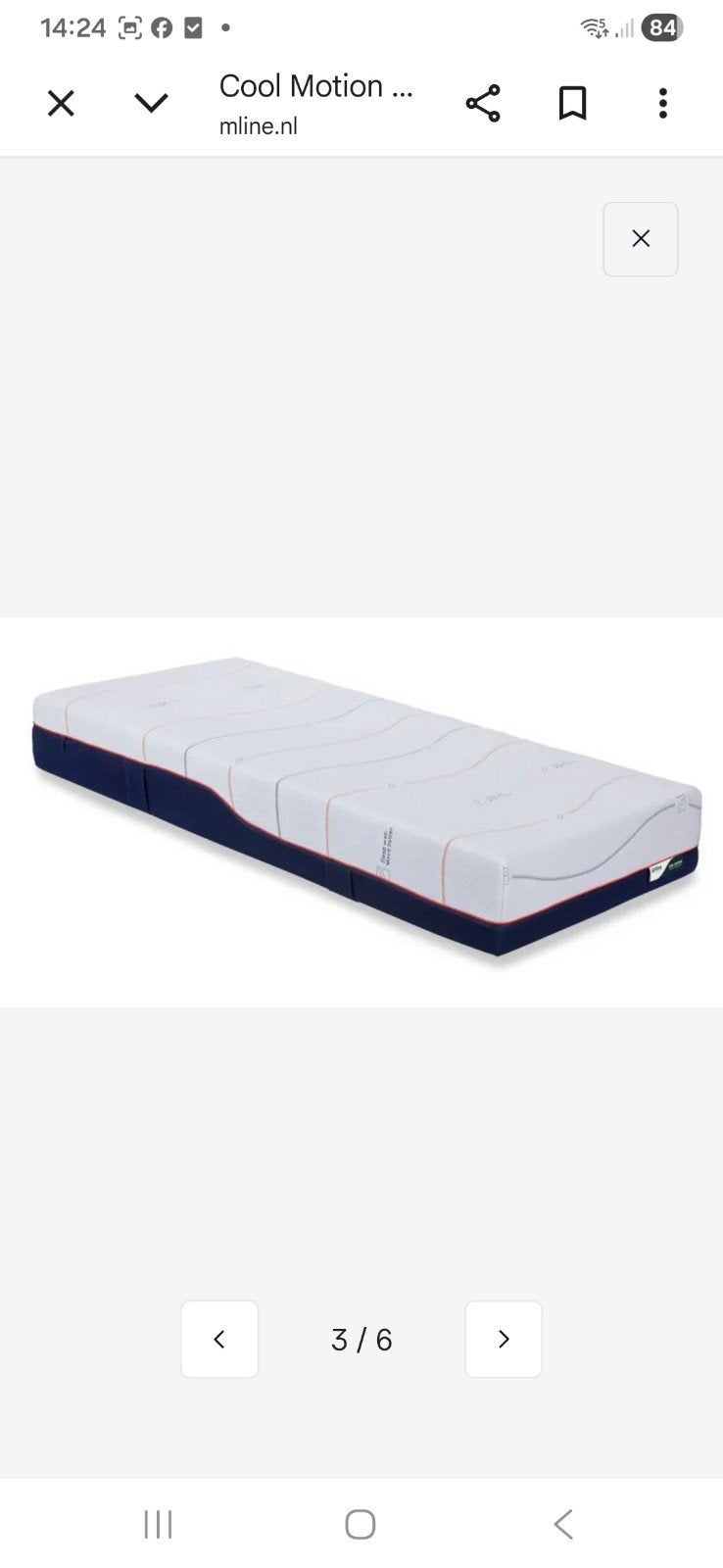 M Line Cool Motion 7 Matras - Comfort en Ondersteuning, Ophalen of Verzenden, Nieuw, Eenpersoons, Matras