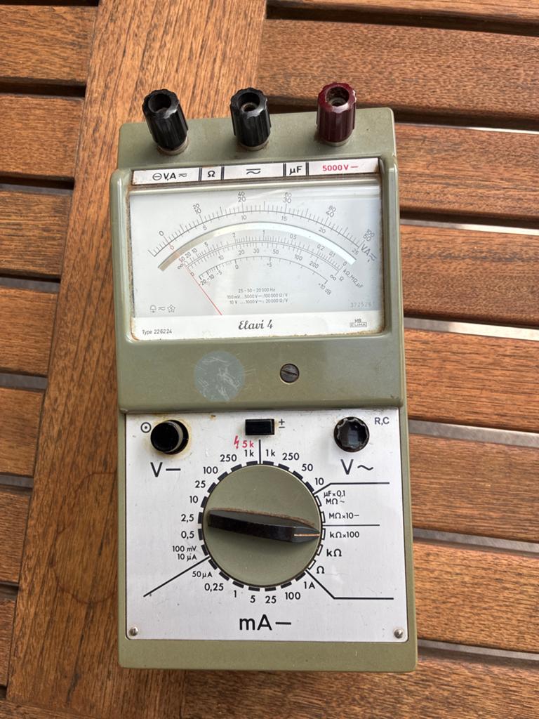 Vintage Elavi 4 Multimeter - Type 2202.04, Ophalen of Verzenden, Gebruikt, Multimeter