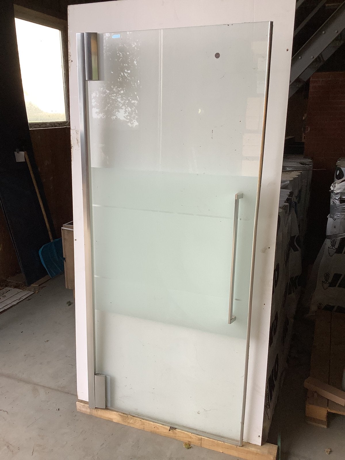 Glazen (douche) deuren, Ophalen, Gebruikt, 80 tot 100 cm, .