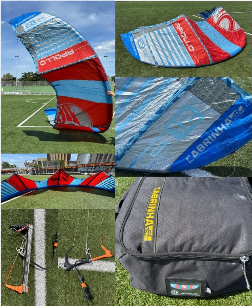 Kitesurf kite 12m2 - Cabrinha Apollo, Geen board, Ophalen of Verzenden, Zo goed als nieuw, Kite
