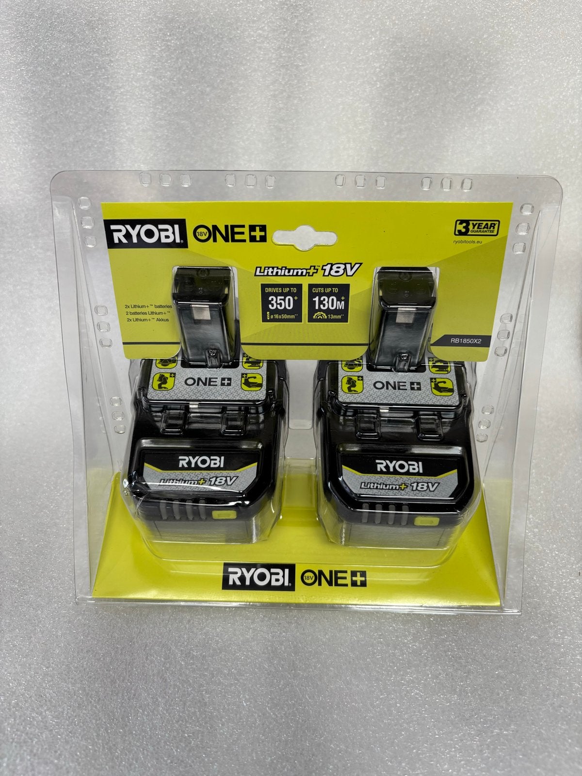 Nieuwe Ryobi ONE+ 18V Lithium+ Accu Set (2 stuks), Ophalen of Verzenden, Nieuw, Minder dan 400 watt, Overige typen