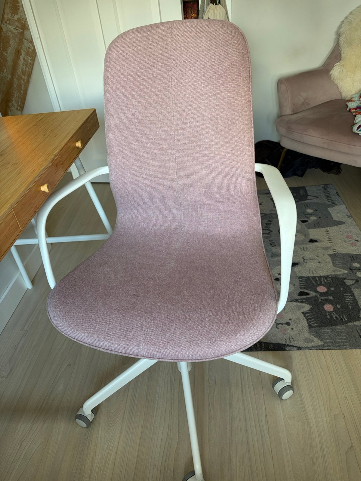 Ikea bureaustoel Långfjall, Ophalen, Gebruikt, Roze, Bureaustoel
